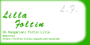 lilla foltin business card